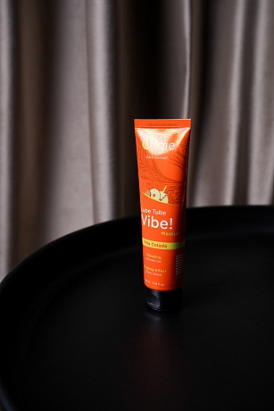 Lube Tube Vibe Medium Лубрикант с эффектом вибрации и вкусом коктейля Пина Колада, 100 мл Orgie  Бразилия