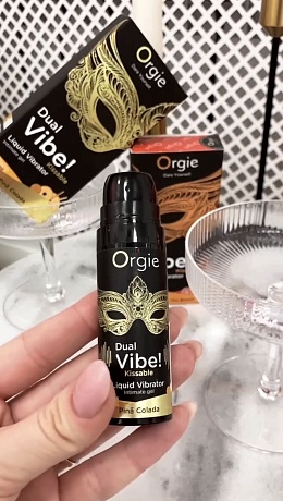 Orgie DUAL VIBE! Съедобный возбуждающий гель с эффектом жидкого вибратора, 15 мл Orgie  Бразилия